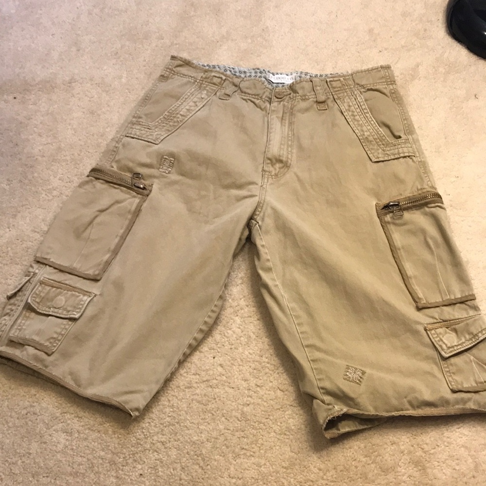 Tan cargo shorts